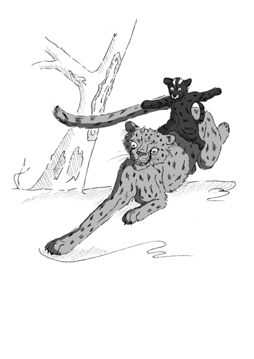 Mnuko bei ihrer Lieblingsbeschäftigung